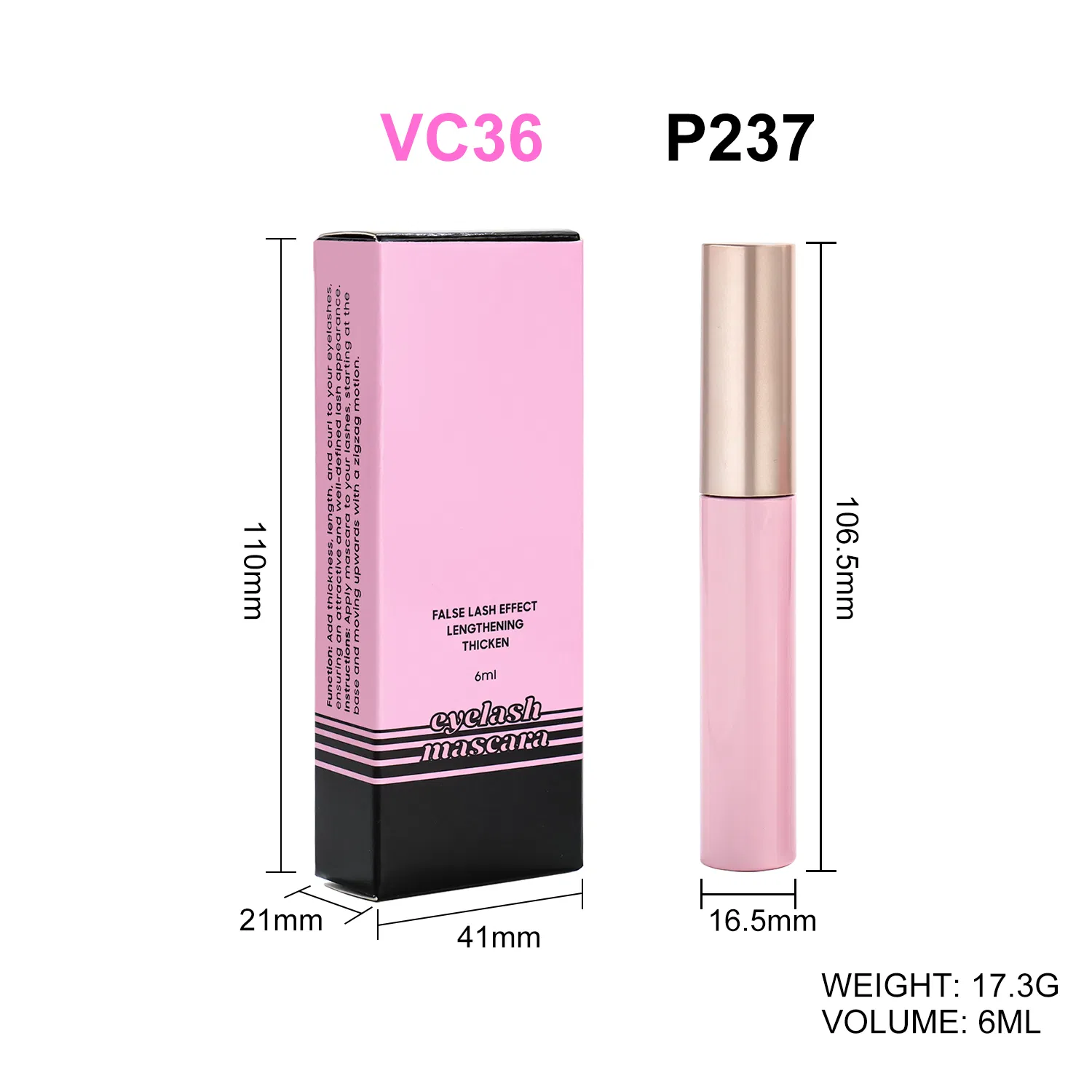 Free Sampleshigh Quality Wholesale Long Lasting Waterproof Mascara