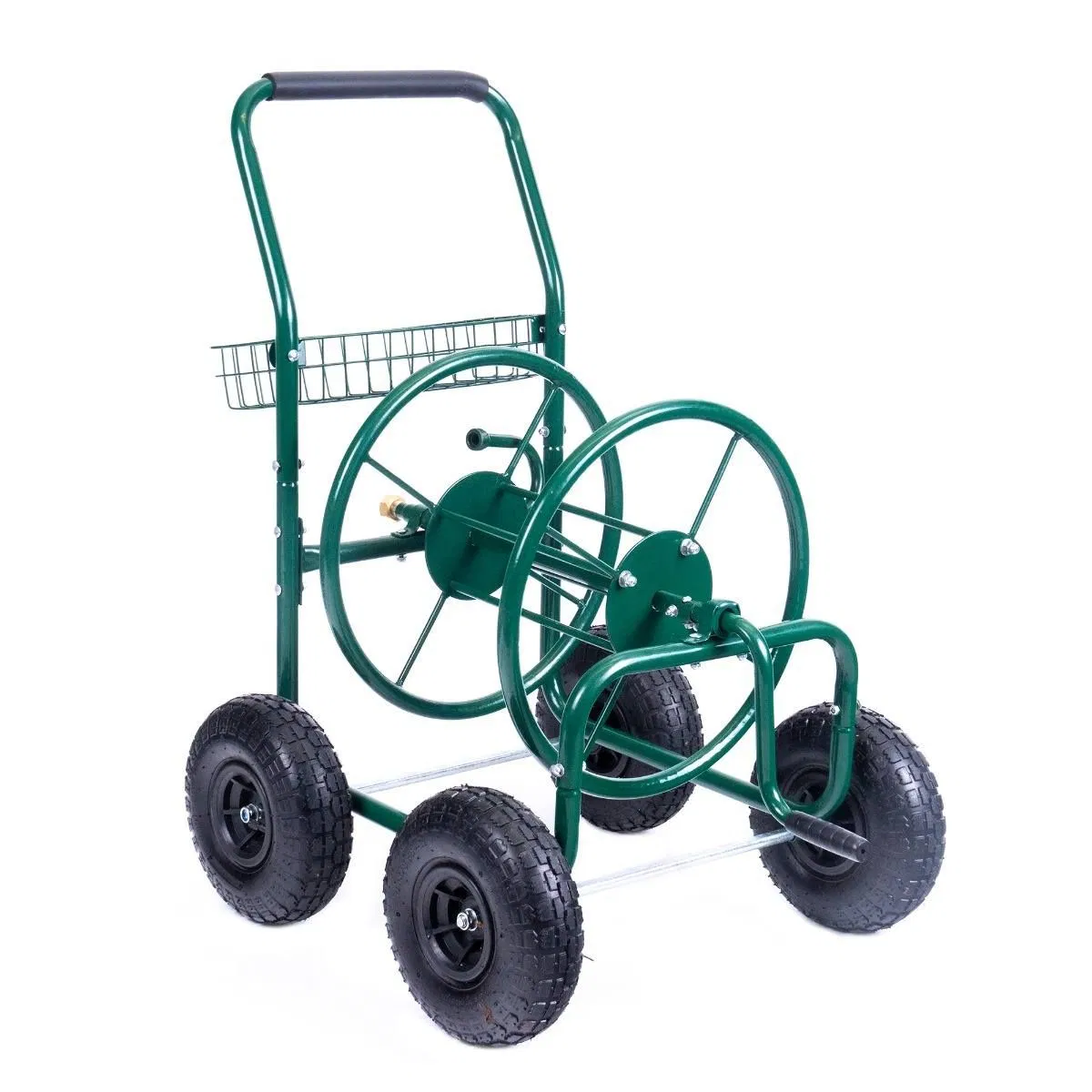 Tc1851 Heavy Duty Hose Reel Cart for Outside Garden Yard with 4 Wheels