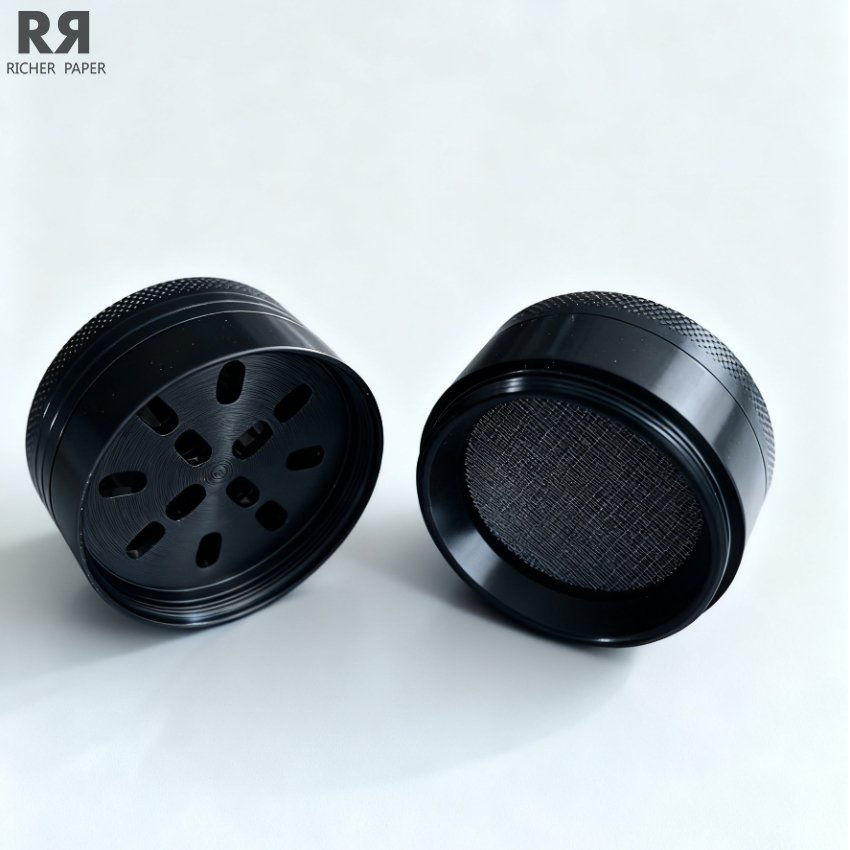 Black Custom Logo Smoking Accessories Tobacco Cigarette Herb Grinder