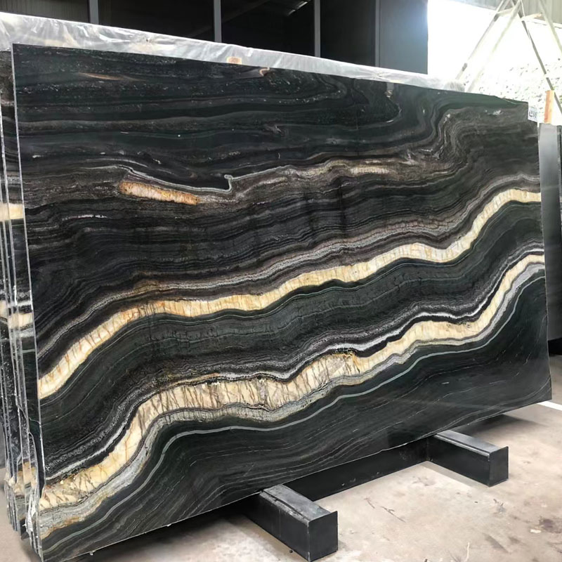 Черная мраморная плитка 60x30x1.8 см для пола