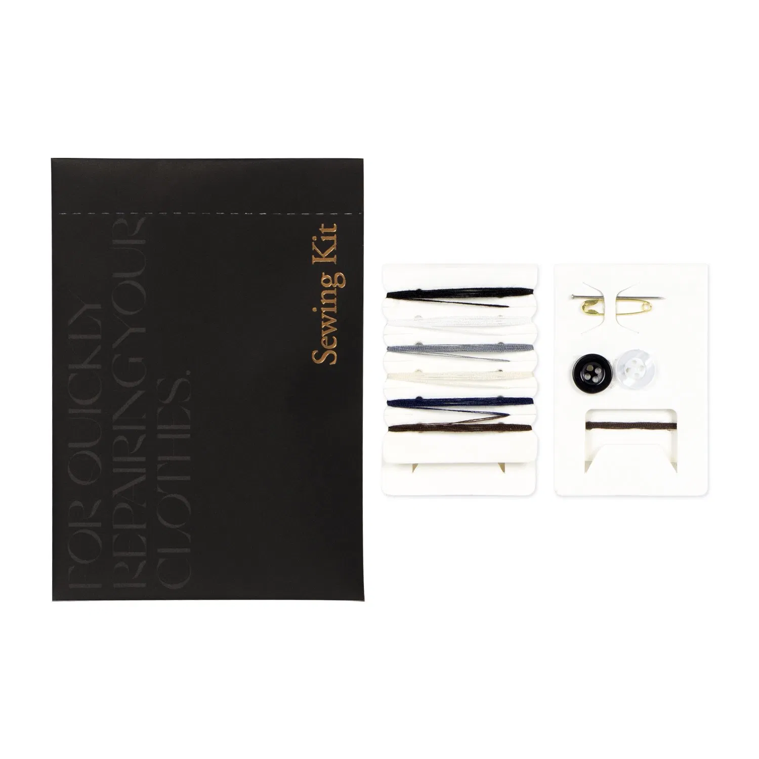 Customized Hotel Travel Use Disposable Sewing Kit in Stone Paper Sachet