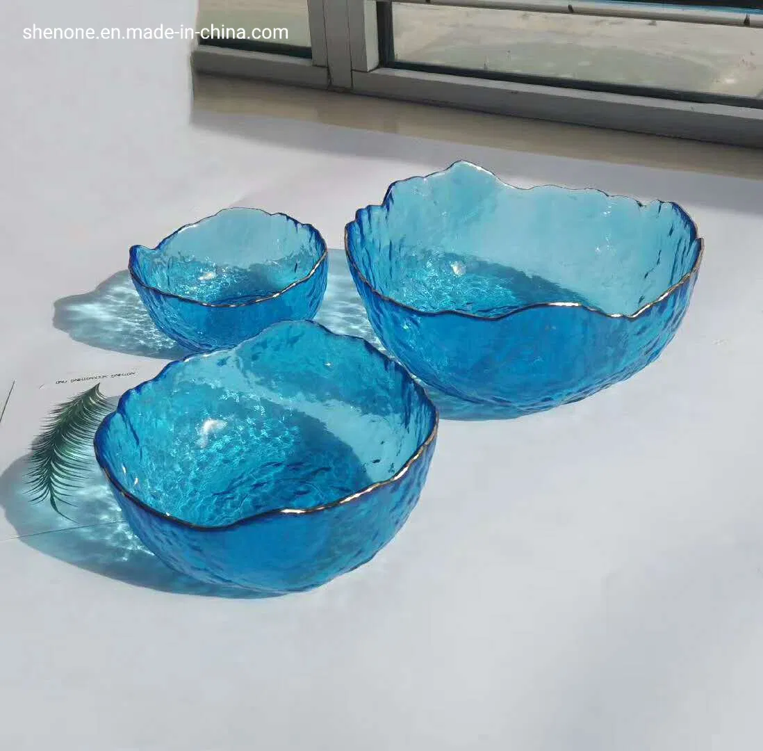 Shenone Glass High Quality Glass Fruit Plate with Dome Lids Cheap Colored Dry Fruit Plate with Compartment