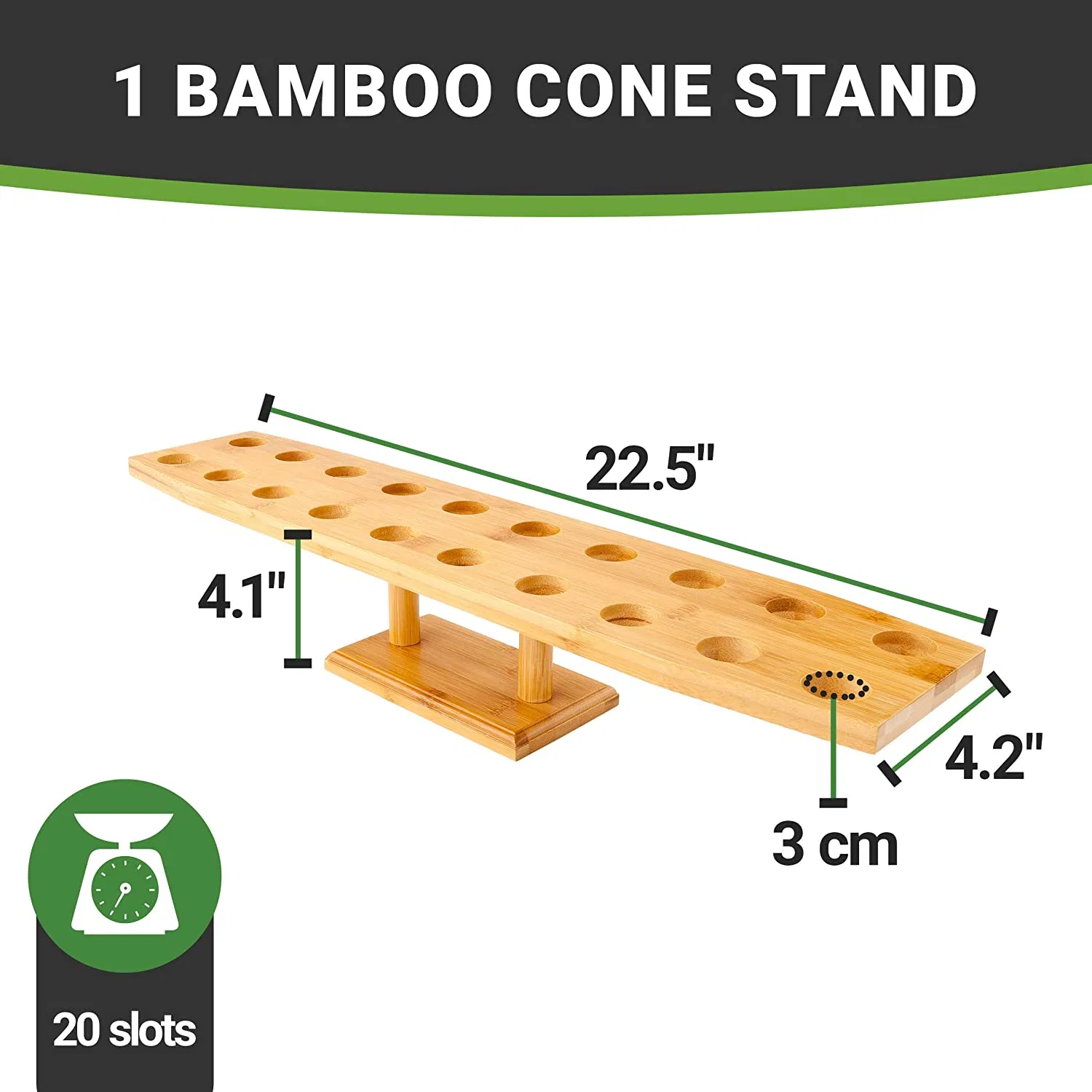 Elegant Bamboo Sushi Roll and Cone Display Stand for Events