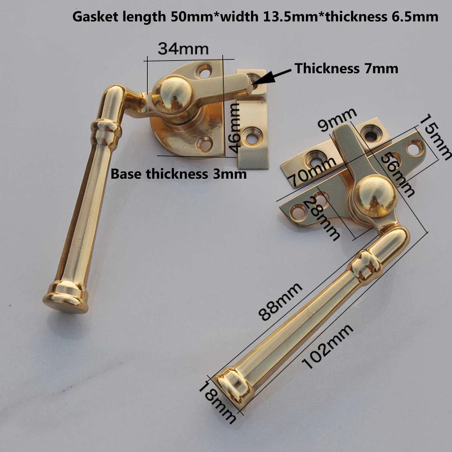 Koppalive Traditional Farmhouse Copper Steel Window Latch Handle Aged Brass Bronze Casement Fasteners Handle for Window