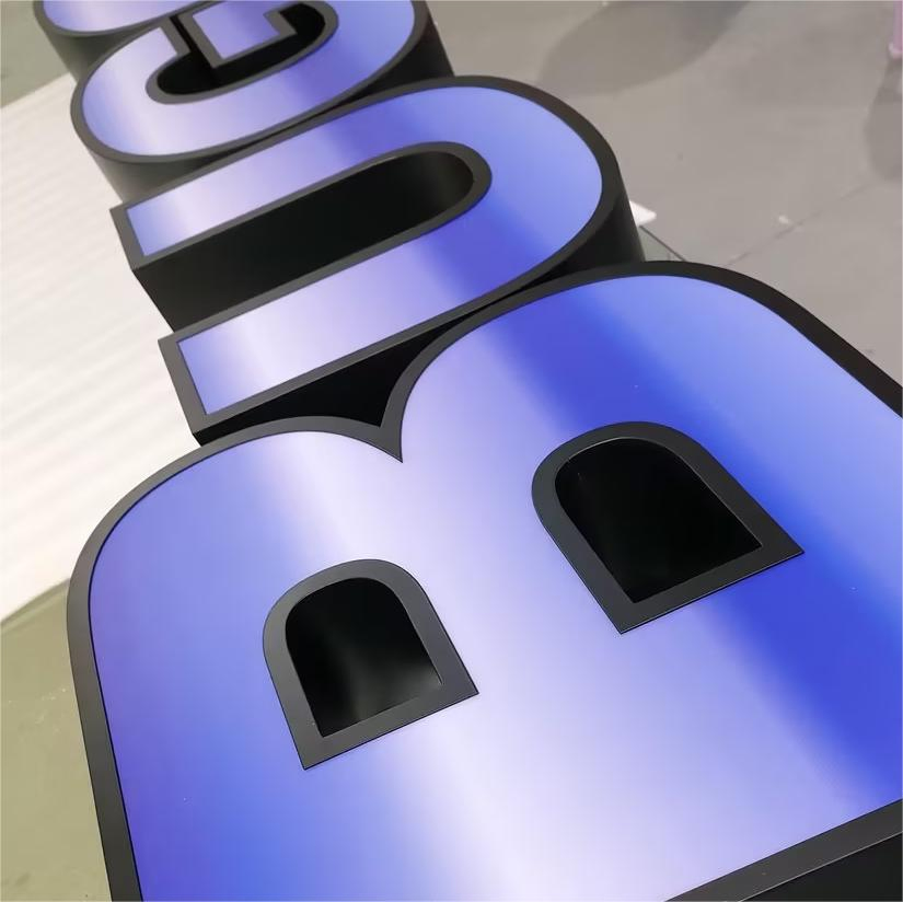 Customized LED Face Lit Channel Letter with Trim for Industrial & Manufacturing Facilities
