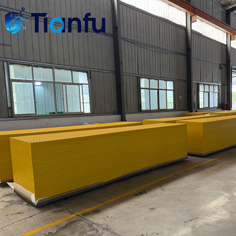 FRP Grating Molded Fiberglass Yellow 38mm