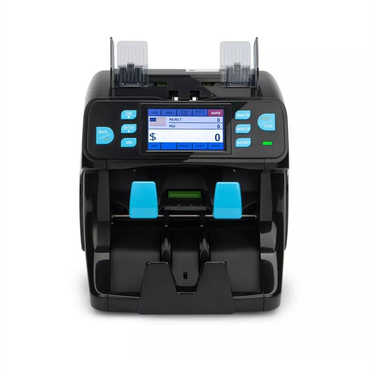 Two Pockets Multi-Currency Banknote Sorter with Two Cis Image Technology Serial Number Reading Counting Sorting Machine