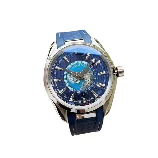 Men's Business World Dial Blue Planet Automatic Mechanical Watch