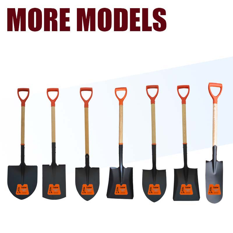 South American Y Type Short Wooden Handle Pala Steel Garden Farm Digging Square Peru Tool Construction Agricultural Shovel