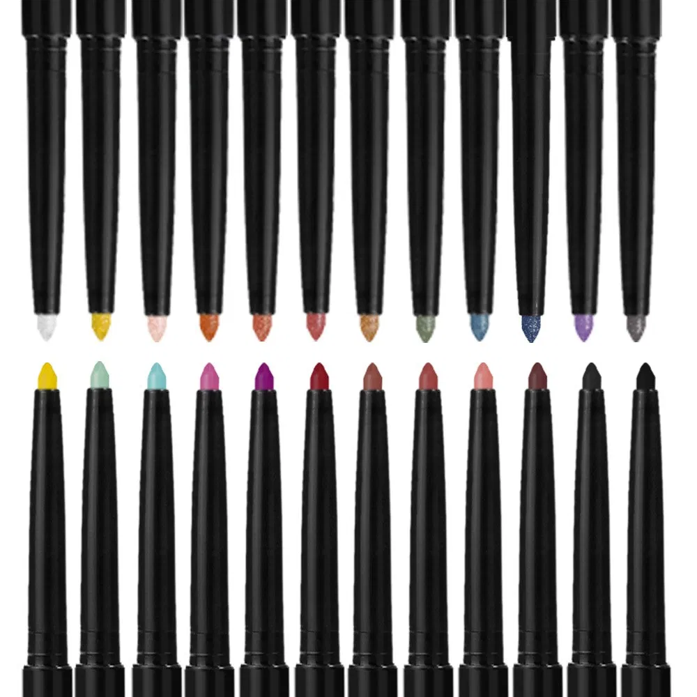 Black Matte Gltter Custom Logo Cream Herbal Waterproof Eyeliner Pencil No-Logo Erasable Long-Lasting for Makeup Wholesale