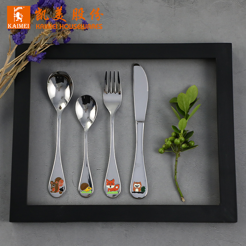 Hotel 4PCS Gold Plated Stainless Steel Gold Cutlery Sets for Wedding Restaurant Festival