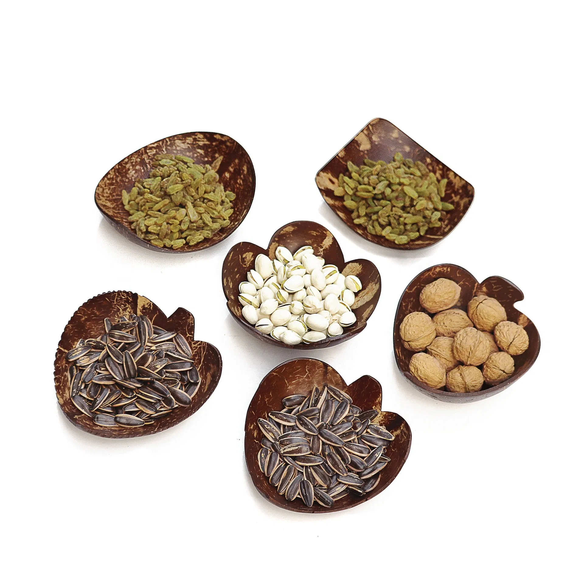 Natural Coconut Shell Bowl for Candy Snacks and Home Decoration