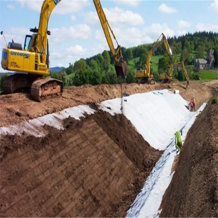 PP Woven Geotextile Silt Fence Fabric Sediment Barrier on Construction Site