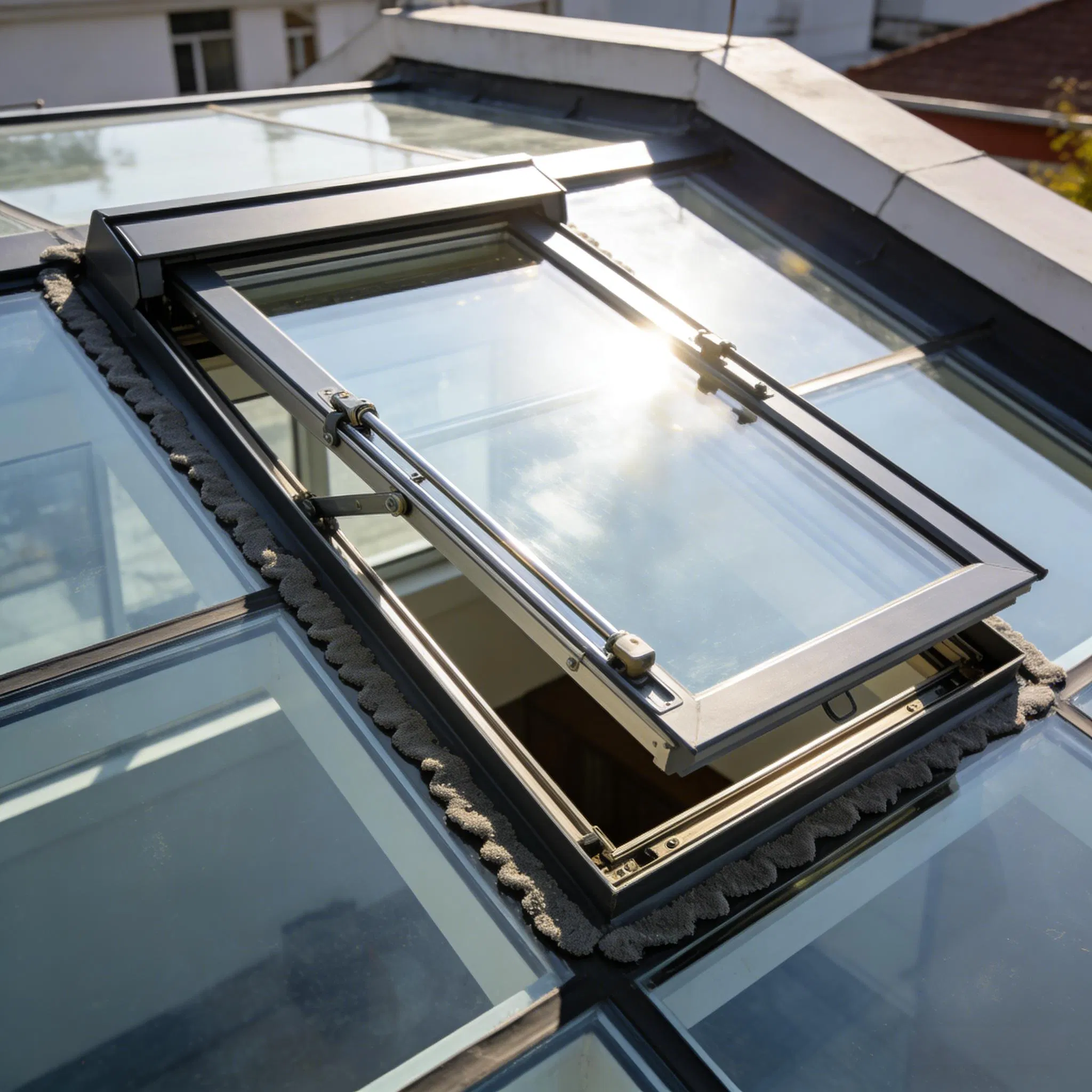 Aluminum Alloy Sliding Skylight with Powder Coated Finish for Durability