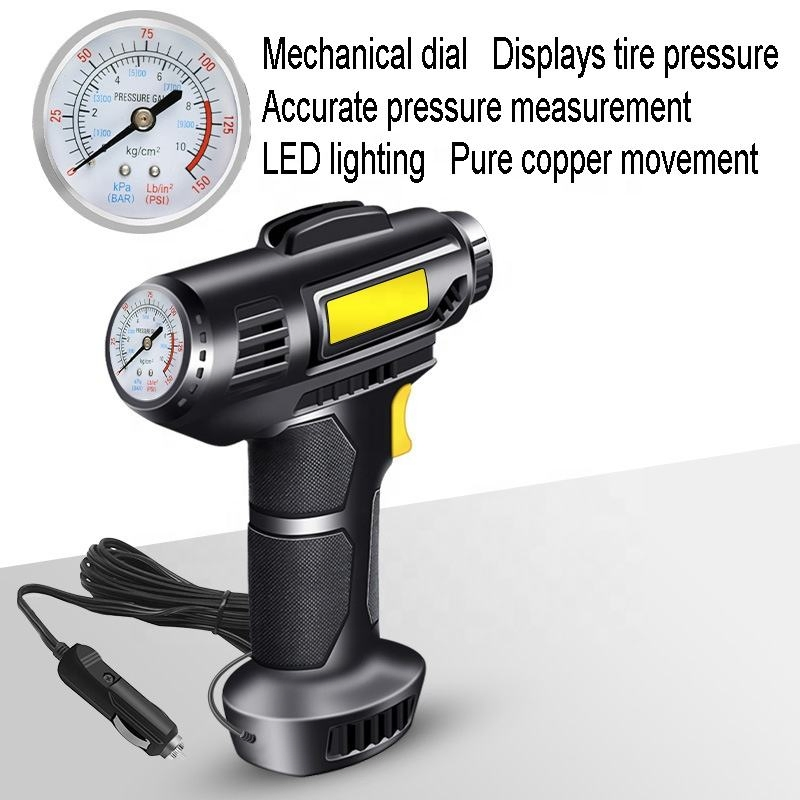 Multi-Purpose Cordless Tire Inflator with LED Light for Nighttime Emergency Repairs