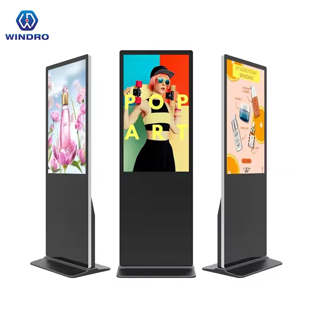 Indoor LCD Touch Screen Advertising Digital Signage Floor Stand Touch Display Android 11 Advertising Display