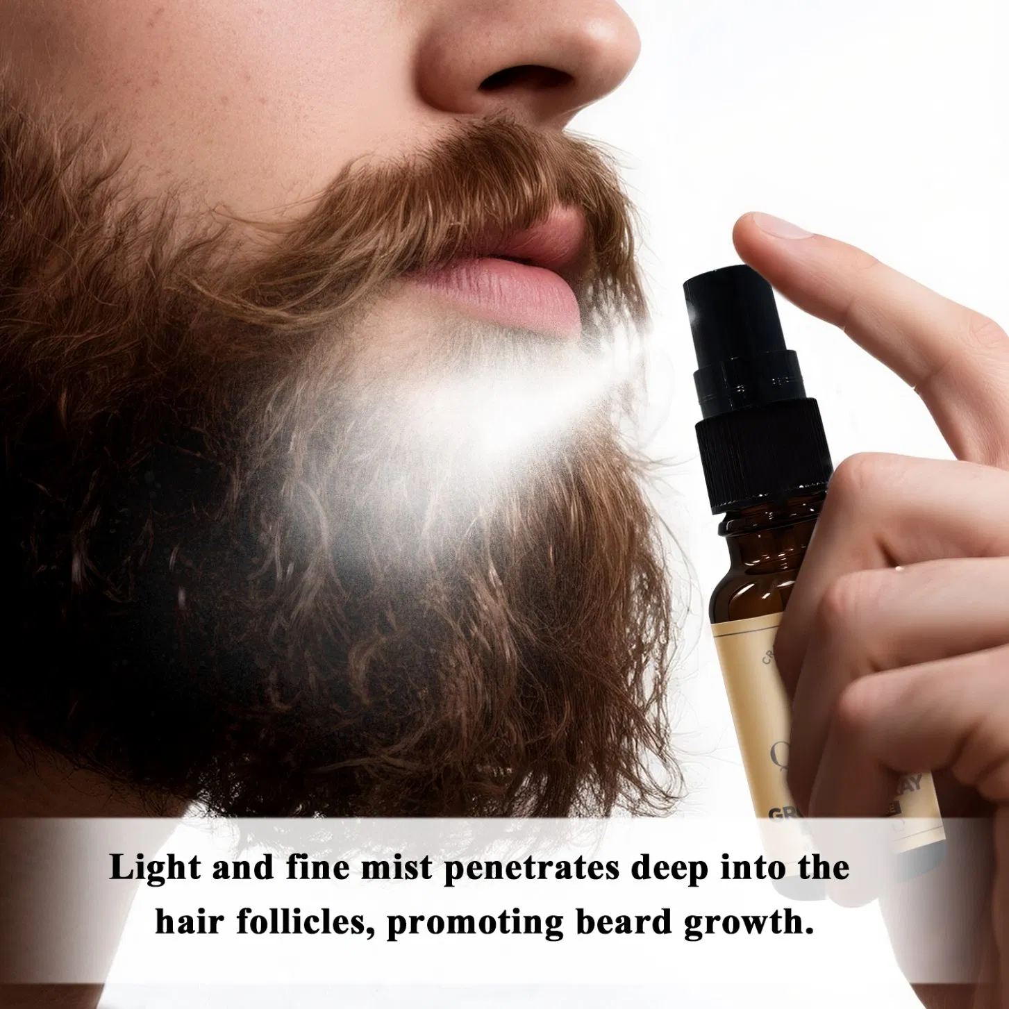 Men's Beard Growth Spray - Biotin Thickening Beard Accelerator, Nourishing Follicles