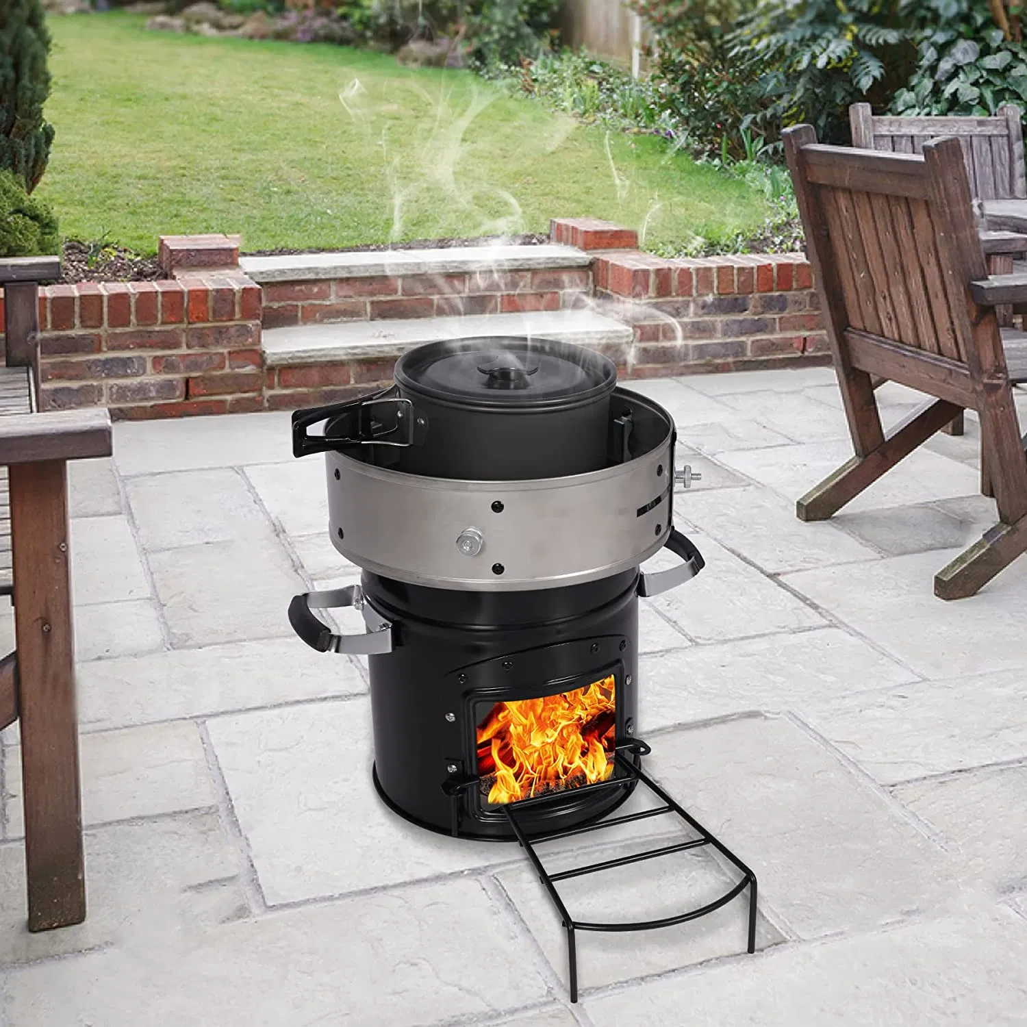 Ssm Adjustable Stainless Steel 304 Pot Skirt Stove Accessory