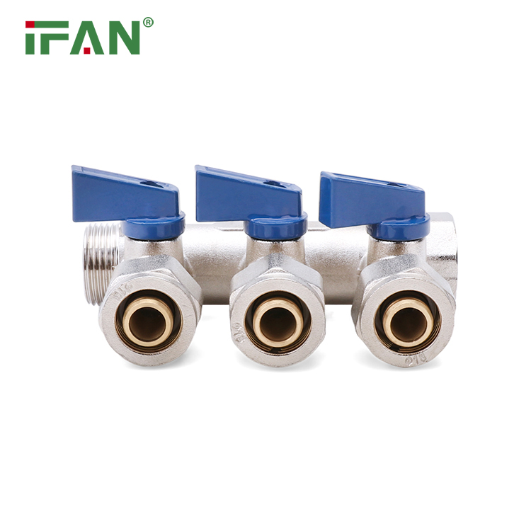 Ifan Factory Original Pex Brass Manifold Pex Pipe Manifold 3/4"-1" Brass Manifold