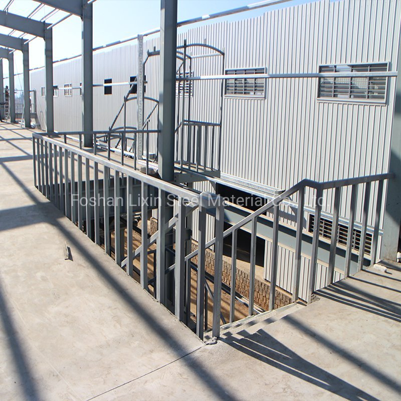 Africa Steel Structure Storage Shed Prefabricated Buildings Connect with Steel Bridge