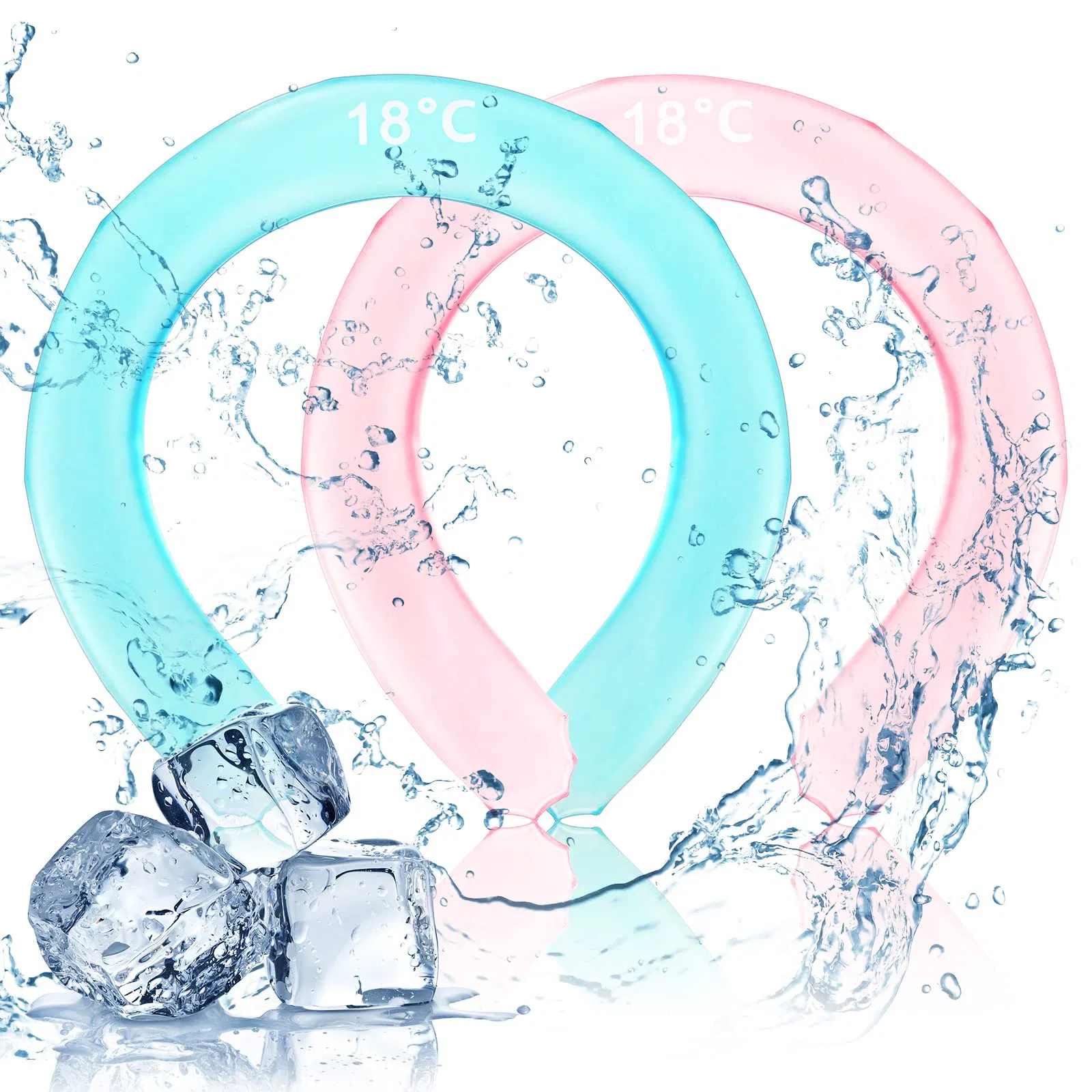 Wearable Cooling Neck Wraps Ice Cooling Neck Tube for Summer Heat