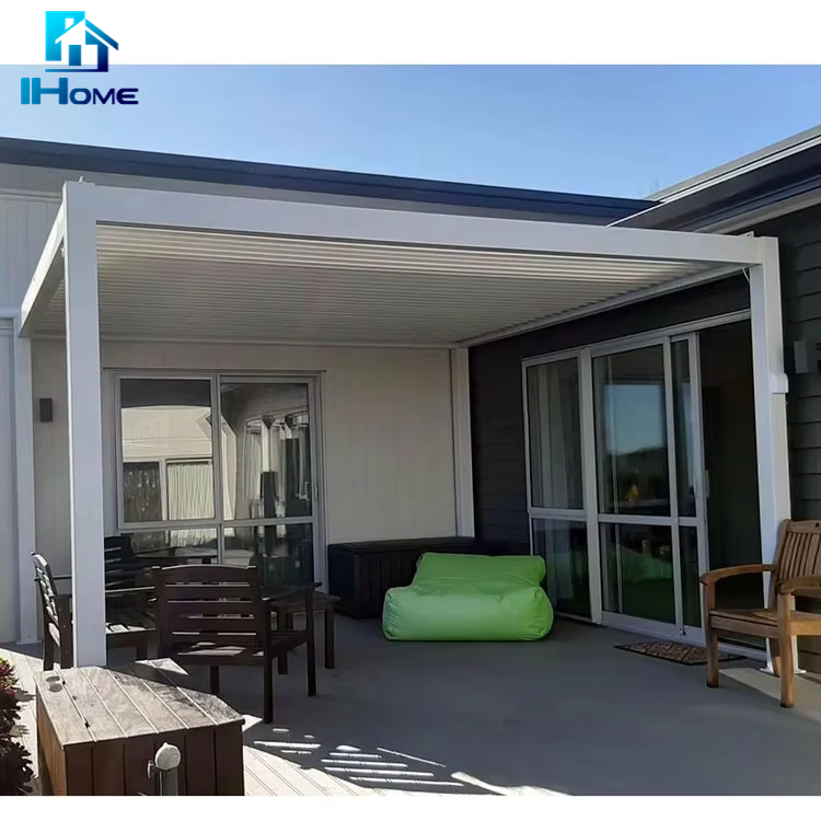 Sunshade Waterproof System Aluminium Sun Shade Louvers Roof Pergola Aluminum Garden House