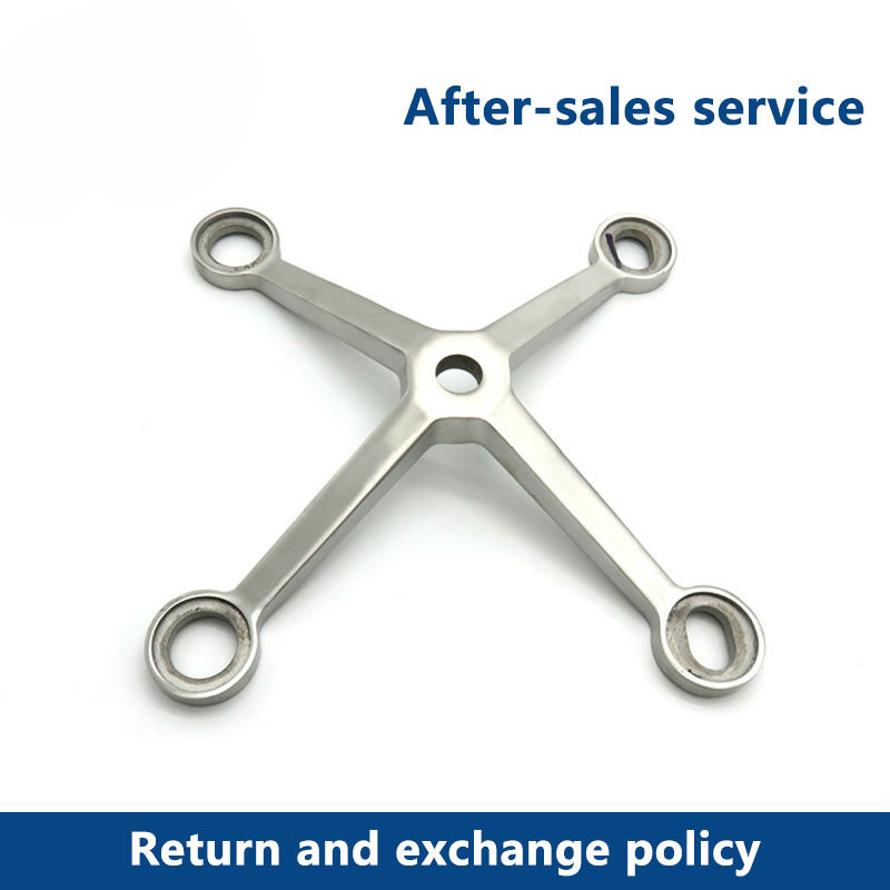 Stainless Steel Glass Spider Fitting for Glass Curtain Wall Spider 4 Arms Connected