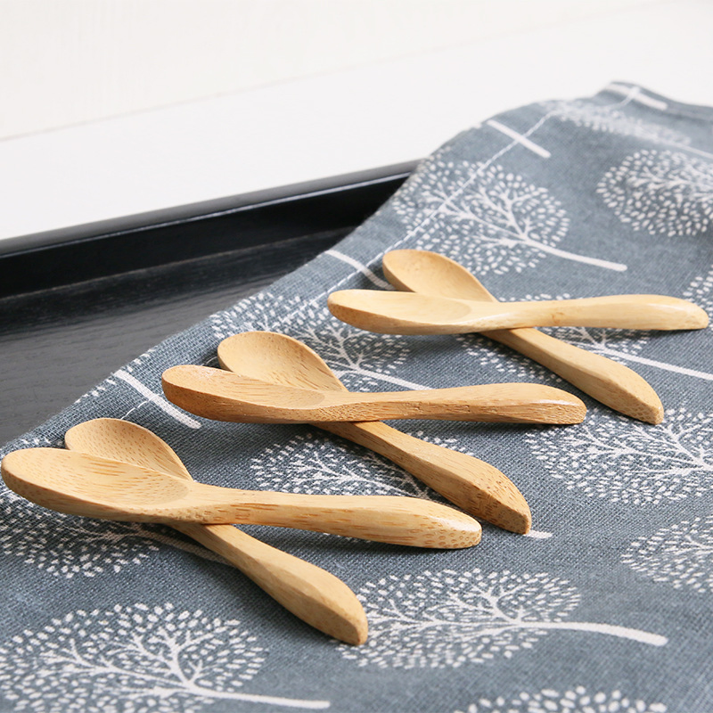 OEM Custom Durable Eco-Friendly Health Small Bamboo Ice Cream Mini Coffee Spoon Bamboo Scoop