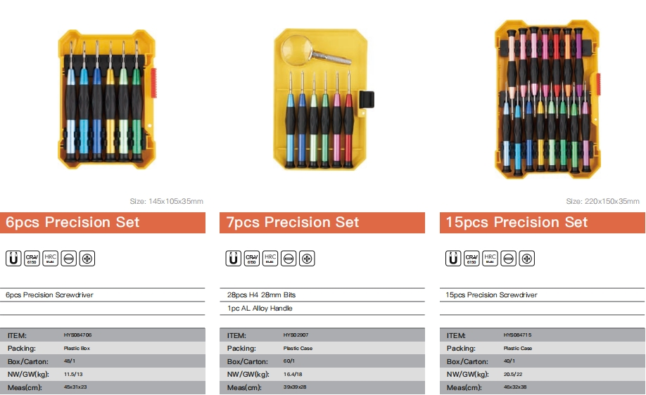 Набор прецизионных отверток 12 шт в пластиковом кейсе