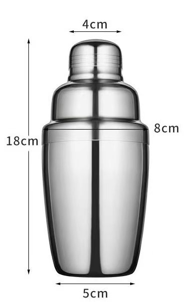 Премиальный барный шейкер из нержавеющей стали с ручной мельницей
