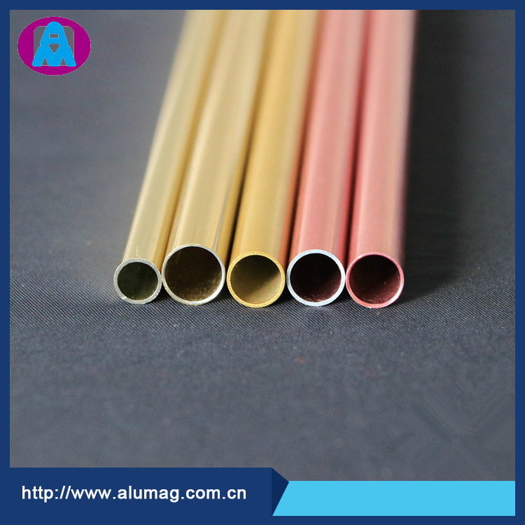 Color Anodized Thin Wall Aluminum Tubing/Tube& Pipe/Piping for Industrial Aluminium Extrusion Profile