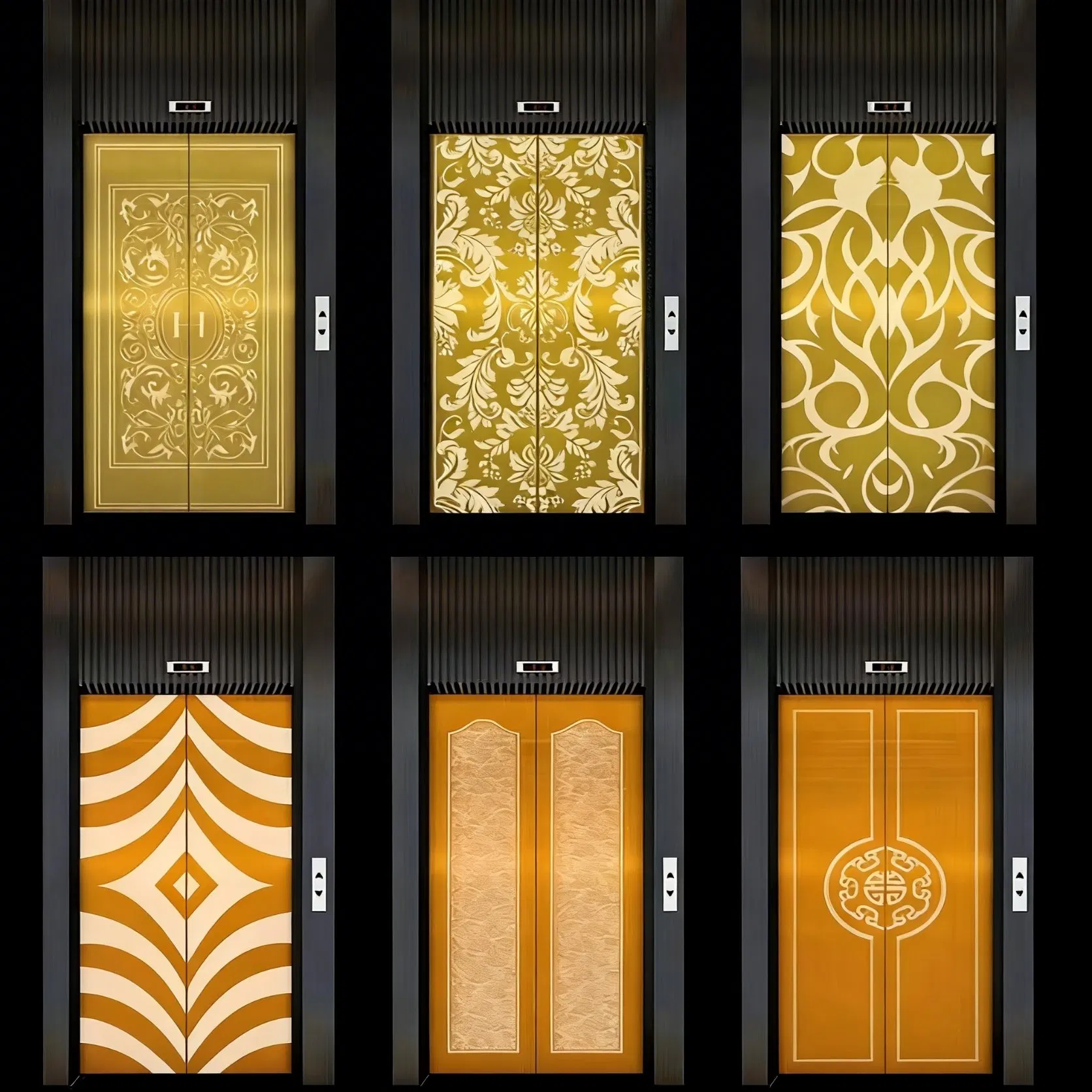 High-Quality Stainless Steel Elevator Door Panels, Standard Dimensions