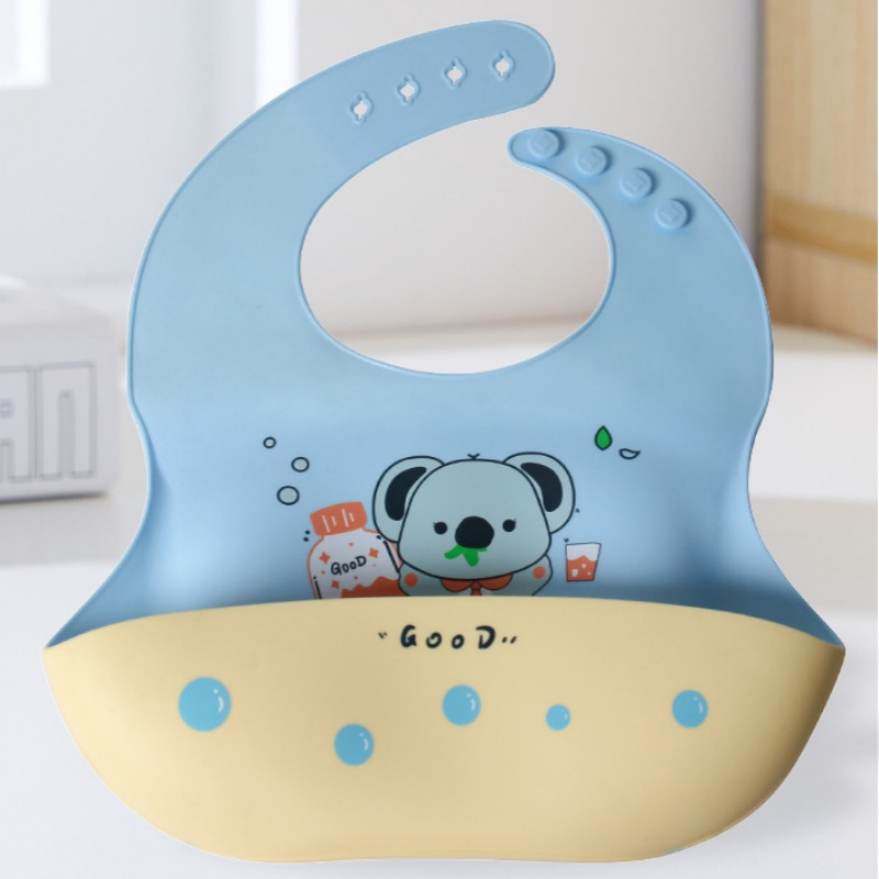 OEM ODM Baby Silicone Material Super Soft Waterproof Cartoon Cute Children's Bib