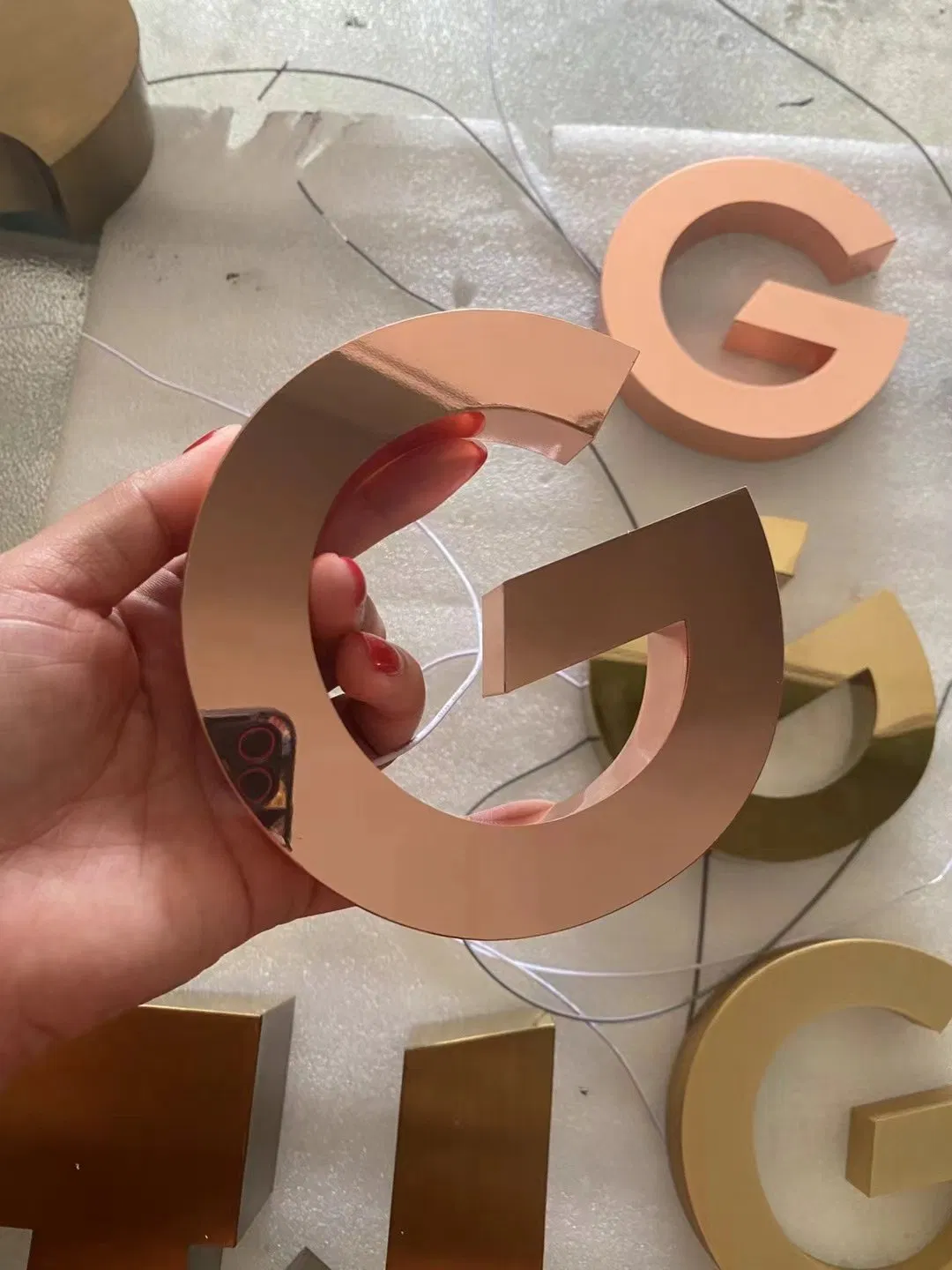 Metal Stainless Steel Spray Painted Logo Letters Sign