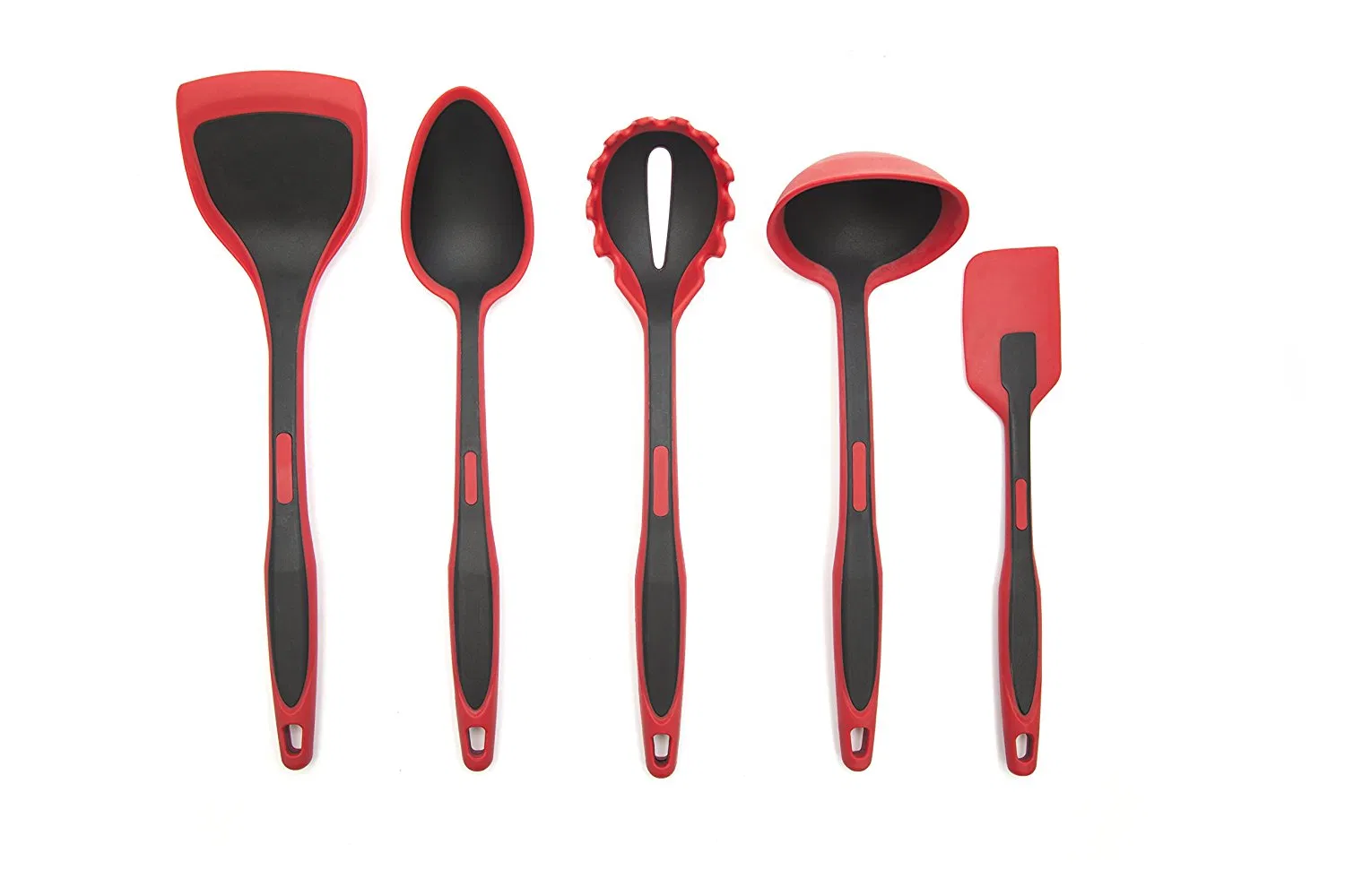 Silicone Kitchen Utensil Set High-End Spaghetti Server, Ultimate Spatula, Turner Spatula, Serving Spoon, Deep Ladle