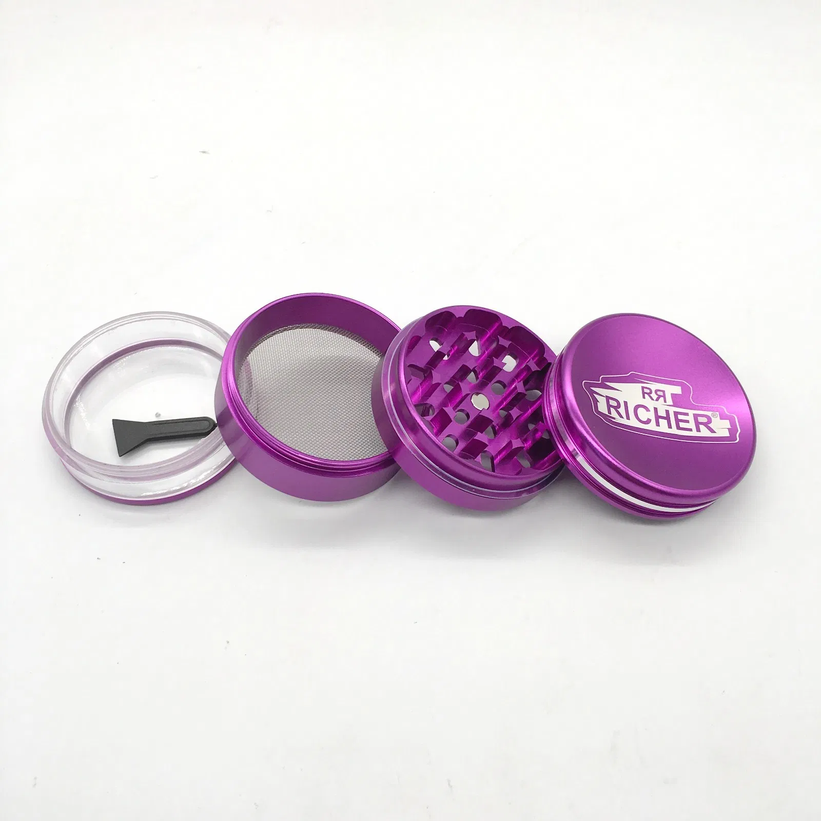 Custom Degradable Smoking Grinder Zinx Alloy Grinder Aluminium Alloy Grinder Acrylic Plastic Biodegradable Smoking Accessories