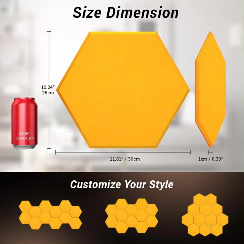 High Density Felt Sound Proof Indoor for Kids Decorate Self-Adhesive Hexagon Board Pet Acoustic Panels