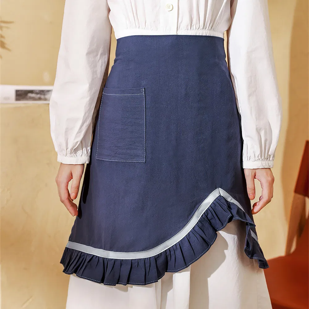 Stylish Ruffled Waist Aprons for Women in Barber Shops