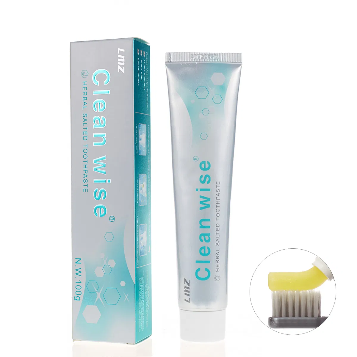 OEM Logo Cheap 55g / 100g / 125g Fluoride Free Bleeding Gums Whitening Sensitive Herbal Salted Toothpaste