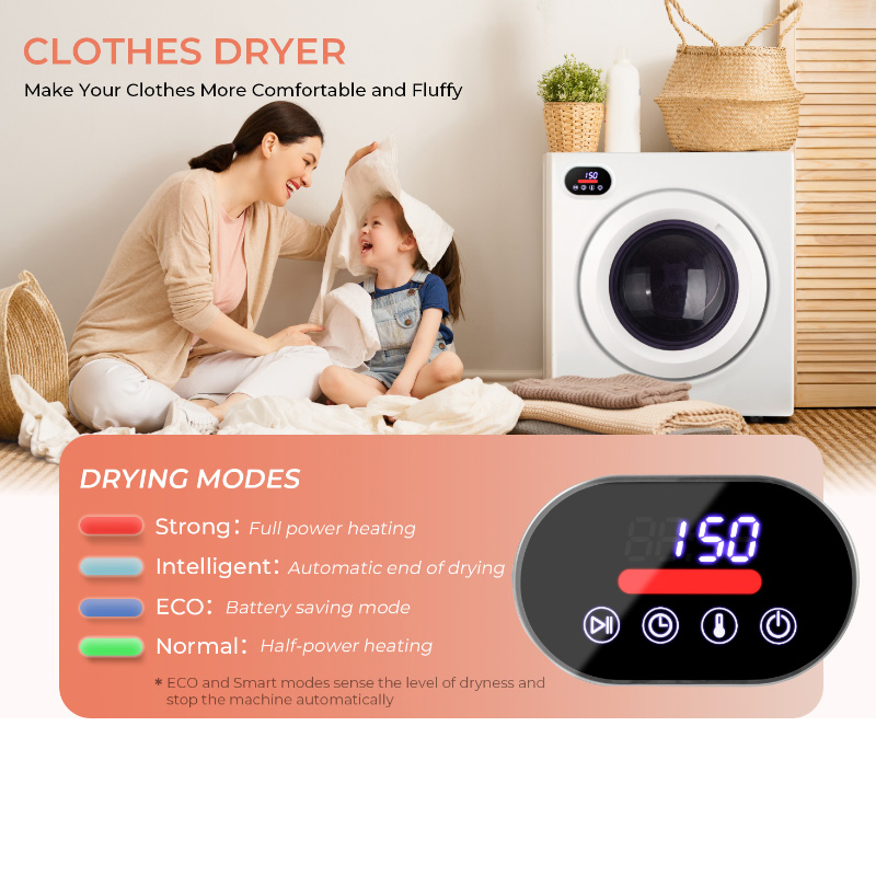 Efficient Stainless Steel Clothes Dryer for Compact Living Spaces