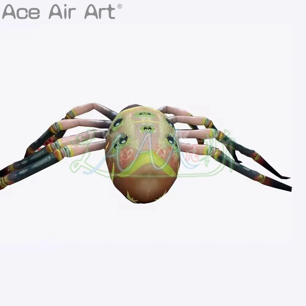 7MW Inflatable Spider Horrorible Air Animals Balloon Party Inflatable Spiders for Halloween Event or Building Decor