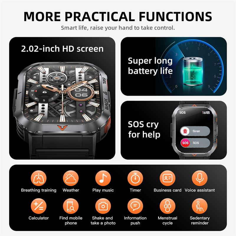 Trending Product Sleep Monitor Fashion Design S50 1.43inch Bluetooth Smart Watch