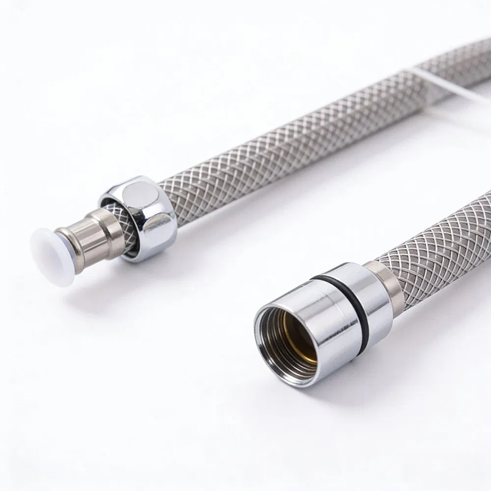 Flexible Chrome Finish Shower Hose for High-Quality Bathroom Use