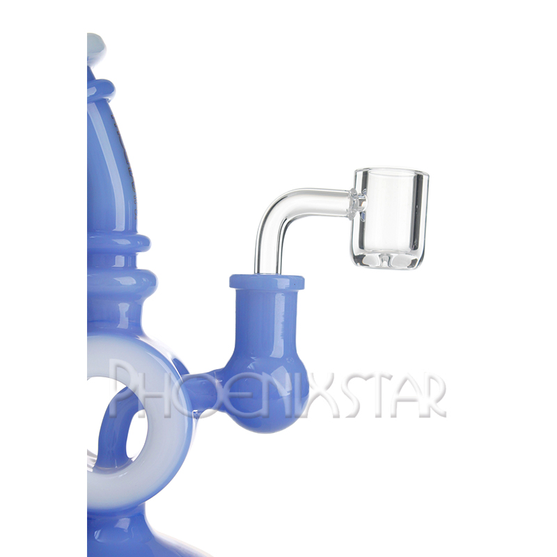 Phoenix Star New Style 7 Inches Recycler Oil Rig with Showerhead Perc Glass Water Pipe Smoking Accessories