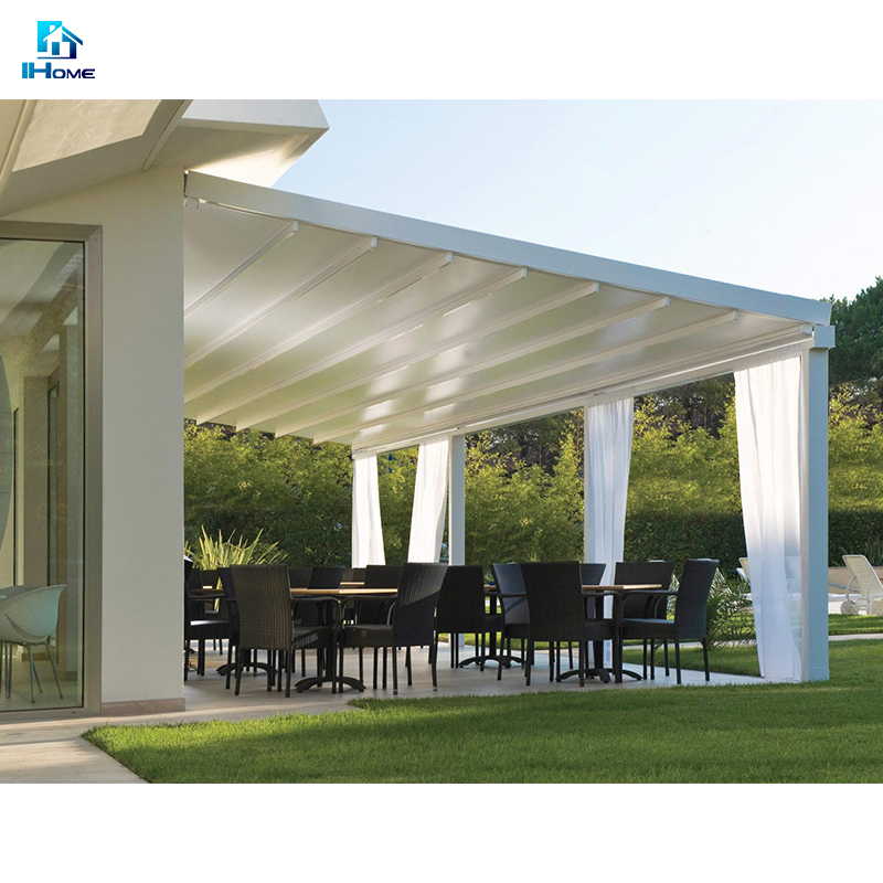 Waterproof Sun Louvers Aluminium Pergola Awning with Outdoor Blinds