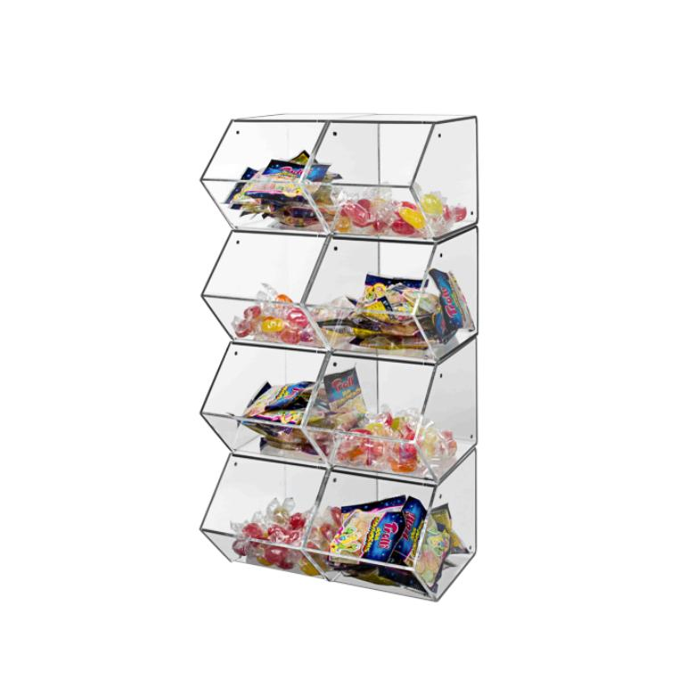 Dump Bin Magnetic, Acrylic Box Display Storage & Organization for Cafe Hotel Office Bar