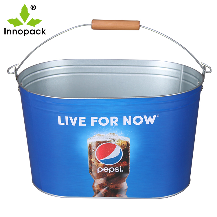Oval Boat Shaped 10 Quart Galvanized Metal Beer Wine Ice Bucket for Promotion
