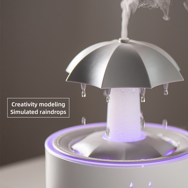 Raindrop Essential Oil Diffuser Umbrella Ultrasonic Humidifier Desktop Remote Control Air Scent Machine