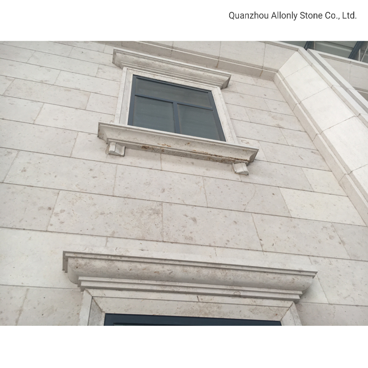 Natural Limestone Honed Surface Exterior Stone Slab for Wall Cladding and Floor Paving