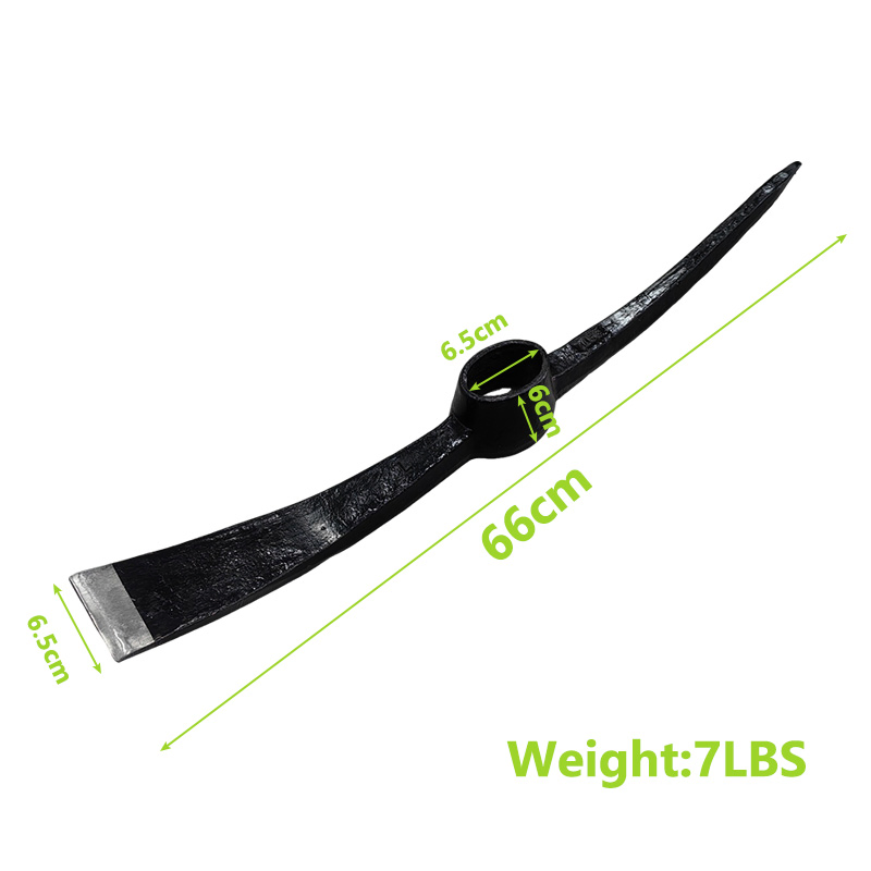 Factory Direct Forged Rail Steel Pickaxe with Wooden Handle Garden Pickaxe